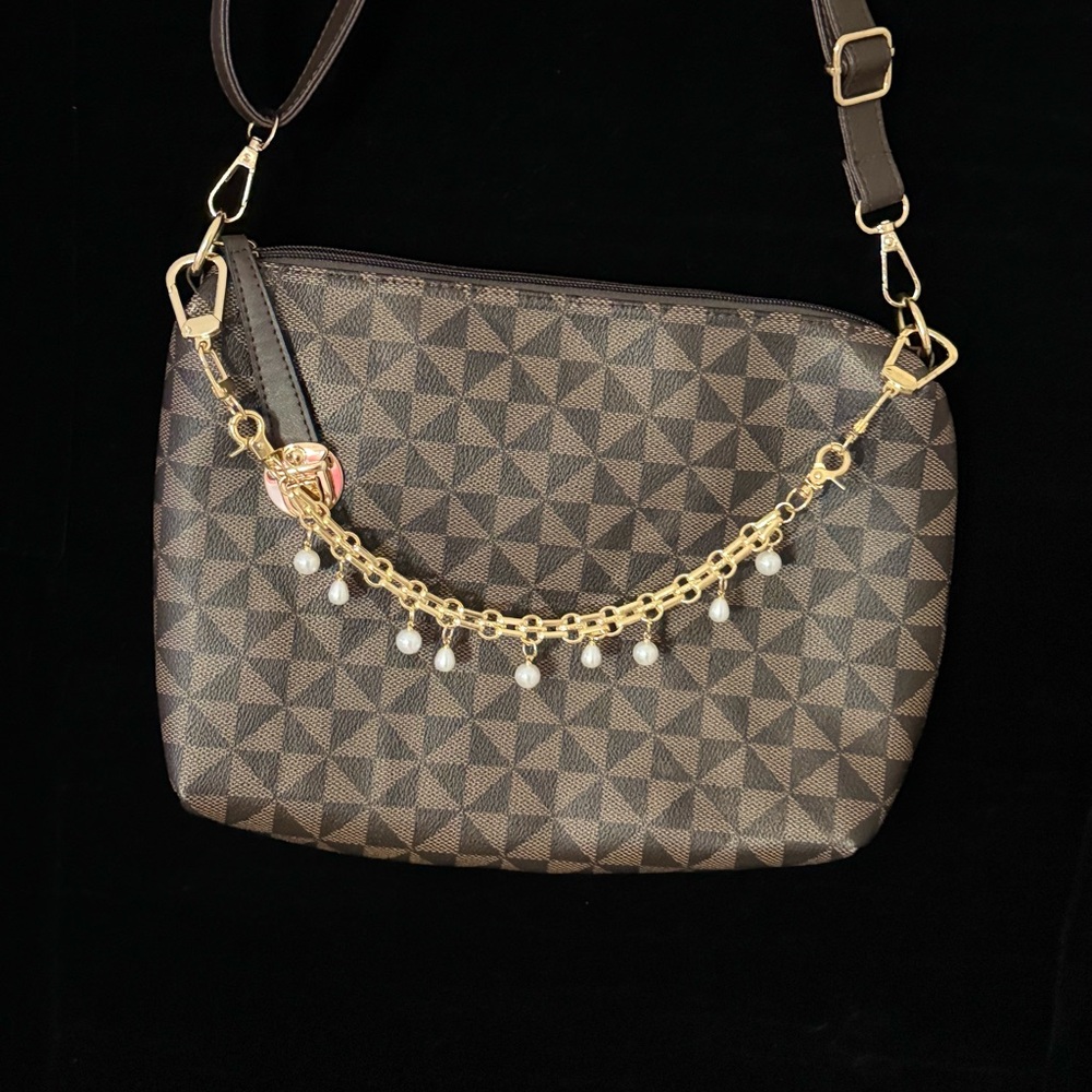 Elegant Brown Patterned Women's Bag